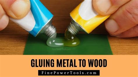 how to combine a wooden box to a metal table|can you glue wood to metal.